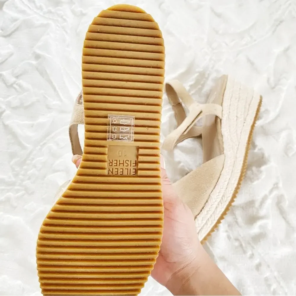 Eileen Fisher Nessa Espadrille Wedge Sandal Size 10 New